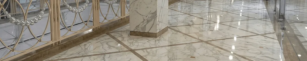 Beautiful marble floor professionally installed in Shreveport, LA