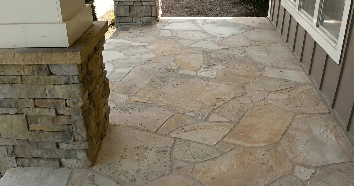 House entrance with professionally installed stone flooring in Shreveport LA